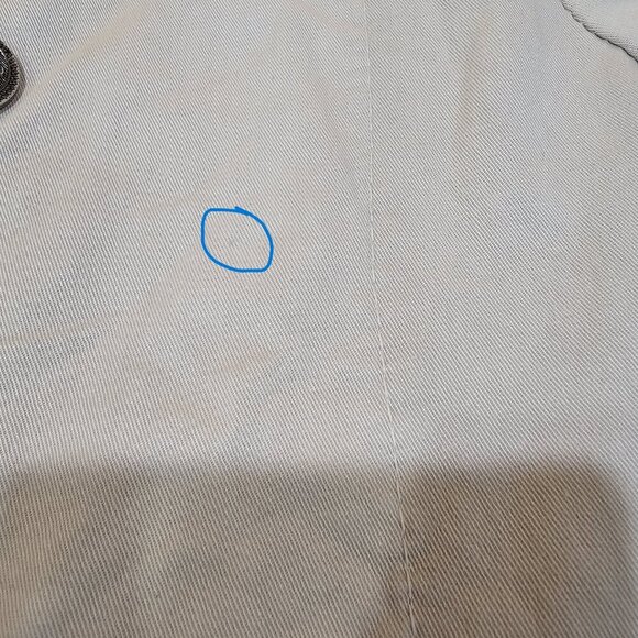 Women's The Porter Collective Open Front Jacket‎ Raw Edges Beige Size M READ - Picture 8 of 10